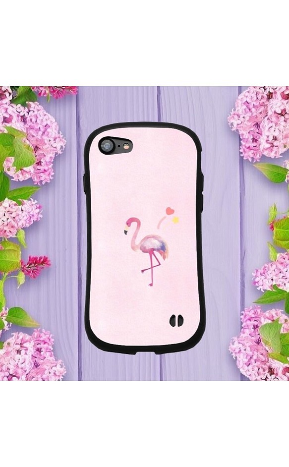 フラミンゴ ピンク 可愛いケース お洒落 スマホケース 安い 可愛い 手帳型 Xperia アニマル イラスト 動物 1枚目の画像
