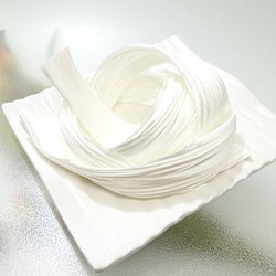 シルク絞りリボン　Solid White20cm     (ホワイト) 1枚目の画像