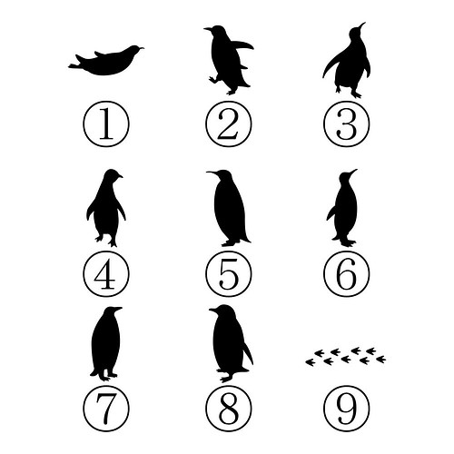 9種のペンギンから2個選べる ペンギン シルエットはんこ はんこ スタンプ Moon 通販 Creema クリーマ ハンドメイド 手作り クラフト作品の販売サイト