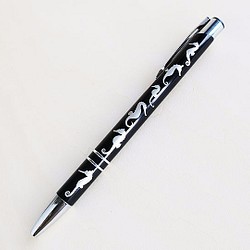 タツノオトシゴだらけの ボールペン（ブラック）/ノック式 1枚目の画像