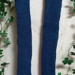 レッグウォーマー ウール100％ 手編み　やっぱりウールは肌触りが良く暖かい！K338 1枚目の画像