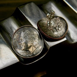 ＃E４　USA coin  Earrings 1枚目の画像