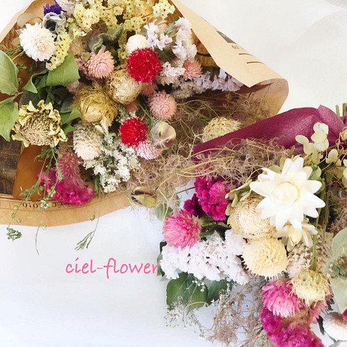 素敵なドライフラワーのミニブーケ 花束 送料無料 フラワー リース Ciel Flower 通販 Creema クリーマ ハンドメイド 手作り クラフト作品の販売サイト