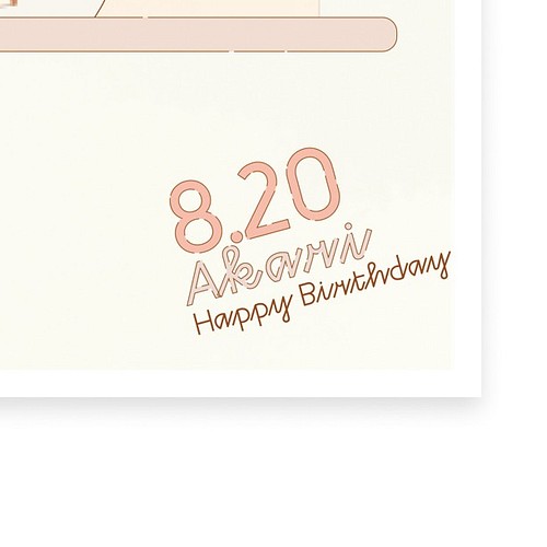 1歳２歳３歳何歳でもok 海外風ポップケーキのお誕生日記念ポスター Pop Cake 日本語メッセージ付き 写真 グラフィック Haniwa 通販 Creema クリーマ ハンドメイド 手作り クラフト作品の販売サイト
