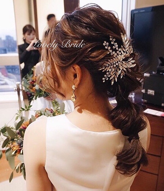 お求めやすく価格改定 ブライダル ヘッドドレス ウェディング ヘアアクセサリー ホワイト 髪飾 結婚式