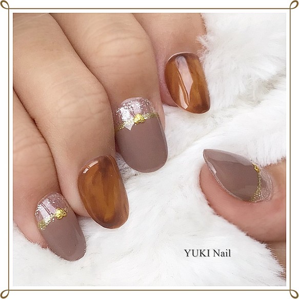 べっ甲ネイル ネイルチップ ネイルシール Yuki Nail 通販 Creema クリーマ ハンドメイド 手作り クラフト作品の販売サイト