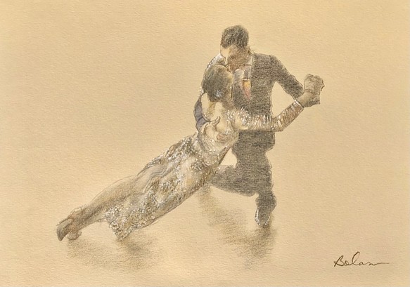 tango ２ 』＃アート＃原画＃＃絵画＃パステル＃タンゴ＃ダンサー