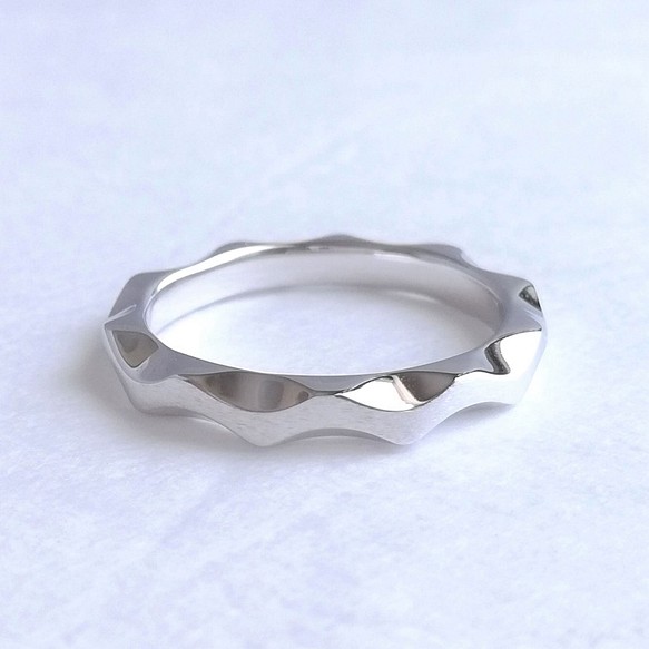 【Shaved Ring】No.2 Silver スターリングシルバー 4～17号