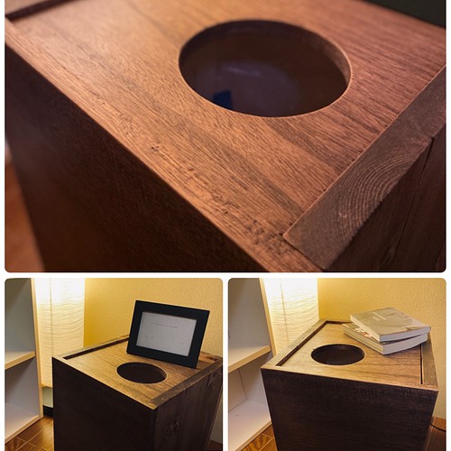 桐と無垢材のダストボックス ごみ箱 ゴミ箱 木製 無垢材 ウォルナット 