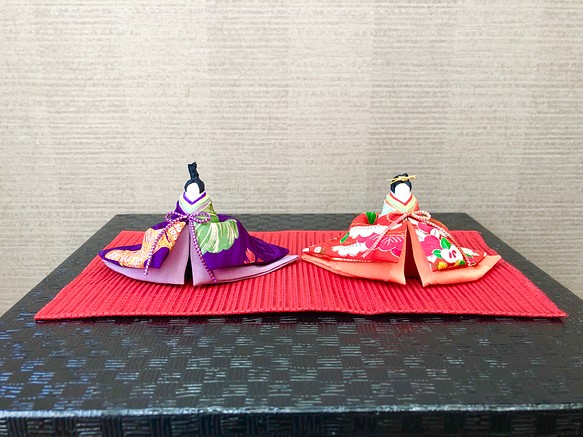 ひな祭り　正絹で作った雛人形　A03 1枚目の画像