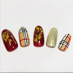 ネイルチップ 付け爪 ジェルネイル バーバリー柄 ネイルチップ ネイルシール Sora Nail 通販 Creema クリーマ ハンドメイド 手作り クラフト作品の販売サイト