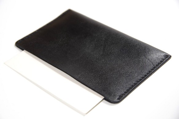≪現品処分セール≫シンプルカード名刺ケース黒色ブラック 1枚目の画像