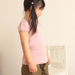 受注製作 パフTシャツ（C&S）マスタード カットソー 子供服 plumeblanc