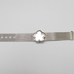 SHAREKI ガラスロケット 腕時計Cタイプ 花型 シルバー 1枚目の画像