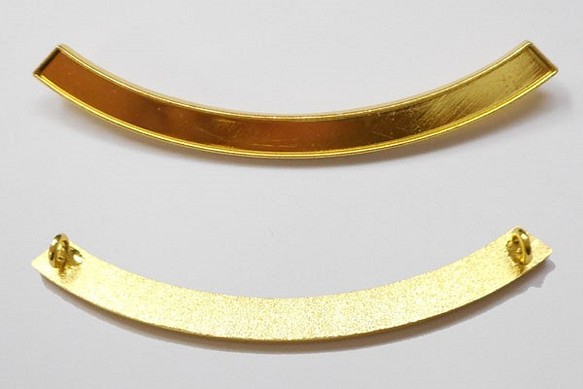 ハンドメイド素材 ペンダントフレーム アーチ 曲線 弓 型 エポキシ樹脂粘土 UVレジン 手芸 Aタイプ ゴールド 1枚目の画像