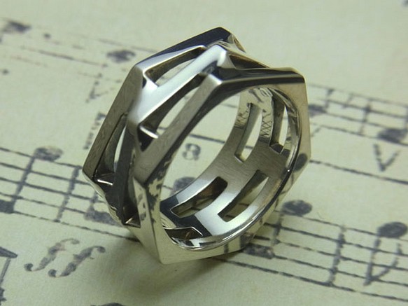 Hexagons Ring L [grocca]