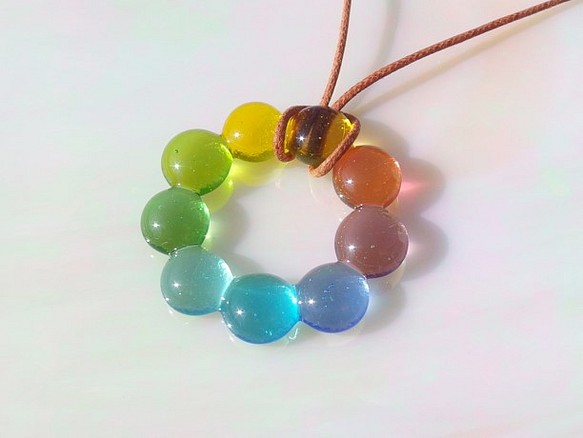 玻璃花環“大米[Palette]”項鍊[選擇繩子的顏色和長度] [定做] 第1張的照片