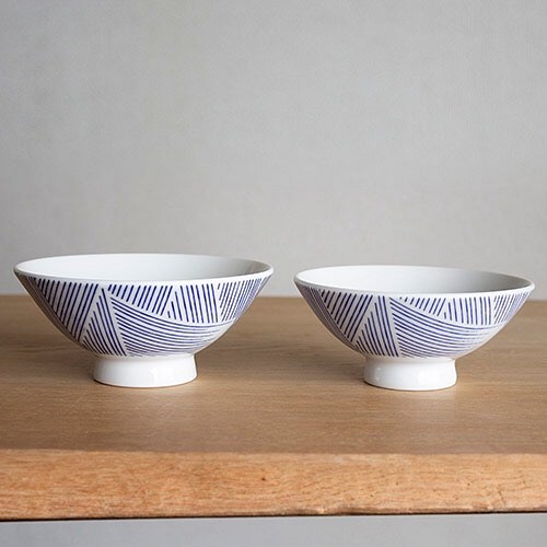 souzyu-en modern 雨　夫婦セット（S・Ｍ各1個）　ご飯茶碗　瀬戸焼 1枚目の画像