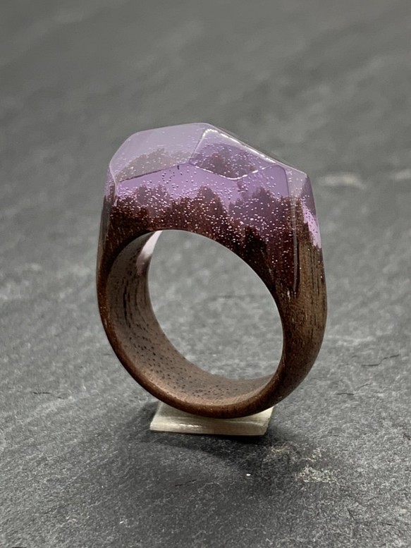 &lt;20% OFF&gt; Wood Resin “Fantastic Ring” [免費送貨] 請告訴我們您想要的尺寸。 第1張的照片