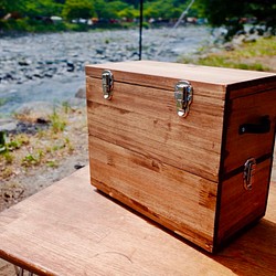 ヒノキのスパイスボックス-2段- キッチンツールボックス 調味料ボックス 1枚目の画像