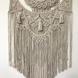 Macrame Wall Hanger 波希米亞手工編織掛毯 (盾) 第1張的照片
