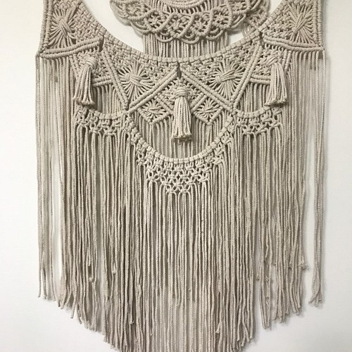 Macrame wall hanging (Shield) その他アート Irene Macrame 通販