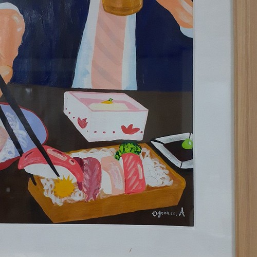 32％割引人気満点 富士山と電車の作品 アクリルガッシュ F0号 ハッピー太陽画家 小楠アキコ作品 絵画/タペストリ 美術品-OTA.ON