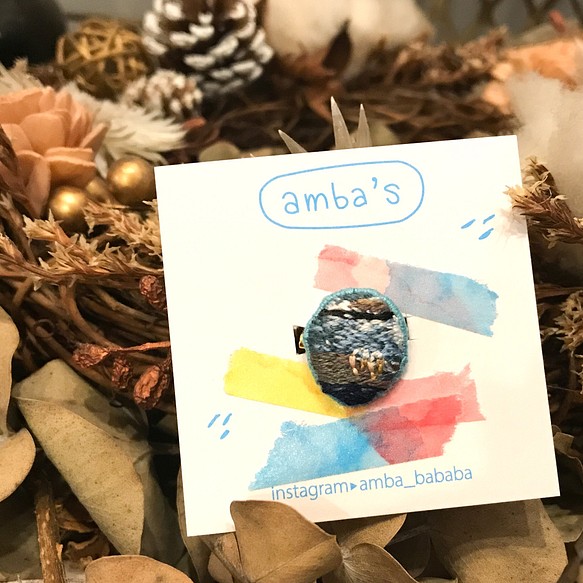 amba’s 手工刺繡別針-swimming pool 第1張的照片