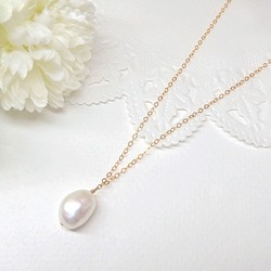 最高品質 天然真珠 （ A005）大粒  バロックパール ネックレス
