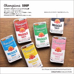 iphone13 ケース 手帳 マッスル スープ 缶 トマト缶 スマホケース iphoneケース 1枚目の画像