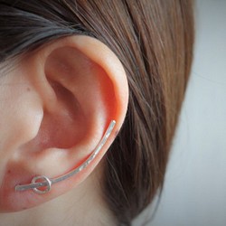 925純銀 個性 一線耳骨夾耳環【日日 hibi jewellery】 第1張的照片
