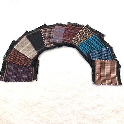 【SOLD】●42 手織り機織り 11枚コースター ハンドメイド 1枚目の画像