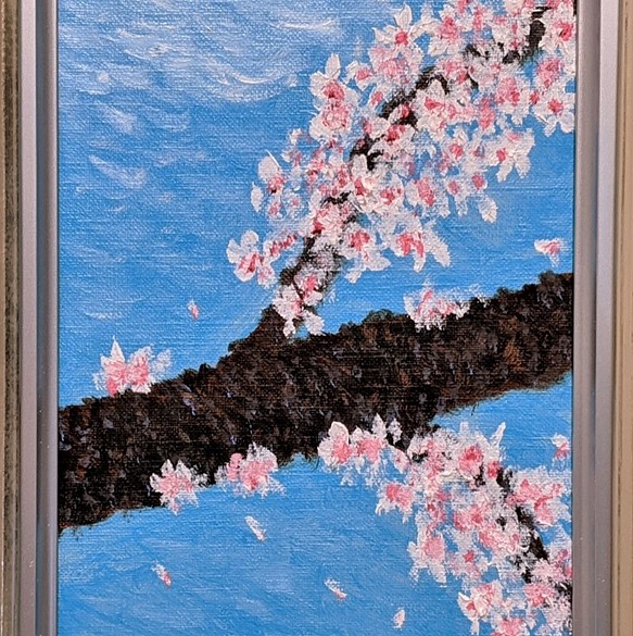 TOMOYUKI・友之、「月夜の桜」、証明書付、額付、絵画 油絵 油彩画 - 絵画