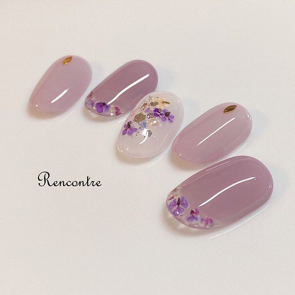 085 押し花のクリアフレンチネイルチップ ネイルチップ ネイルシール Nail Shop Rencontre 通販 Creema クリーマ ハンドメイド 手作り クラフト作品の販売サイト