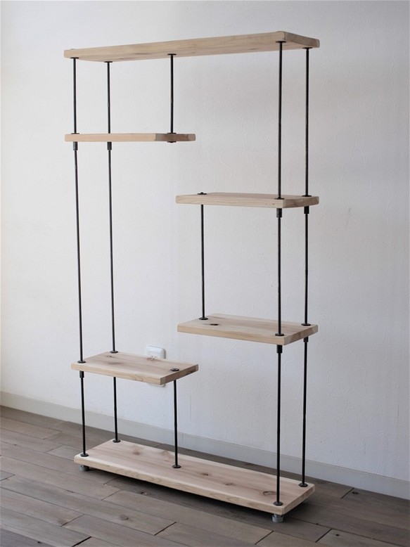 wood iron shelf 1150*600*210 アイアン 棚 シェルフ ウッド 鉄 木