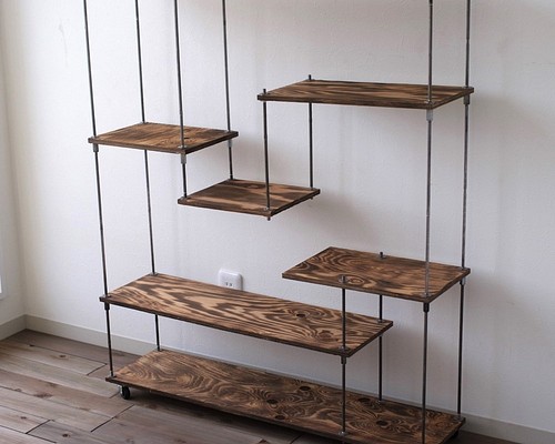 wood iron shelf 1040*910*225 アイアン シェルフ ディスプレイ