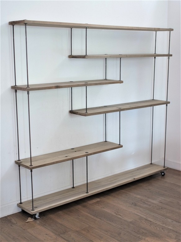 限定品 wood iron shelf 1740 1200 300〈ブラウン〉 ecousarecycling.com