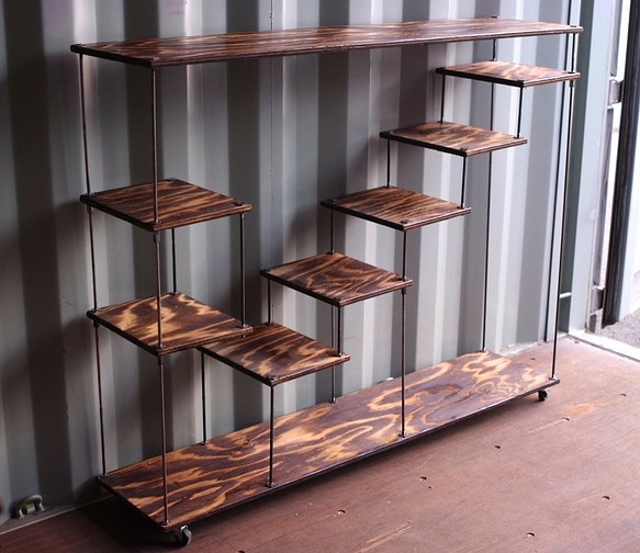 wood iron shelf 1055*1330*300 棚・シェルフ・ラック 造形壱國 ikoku