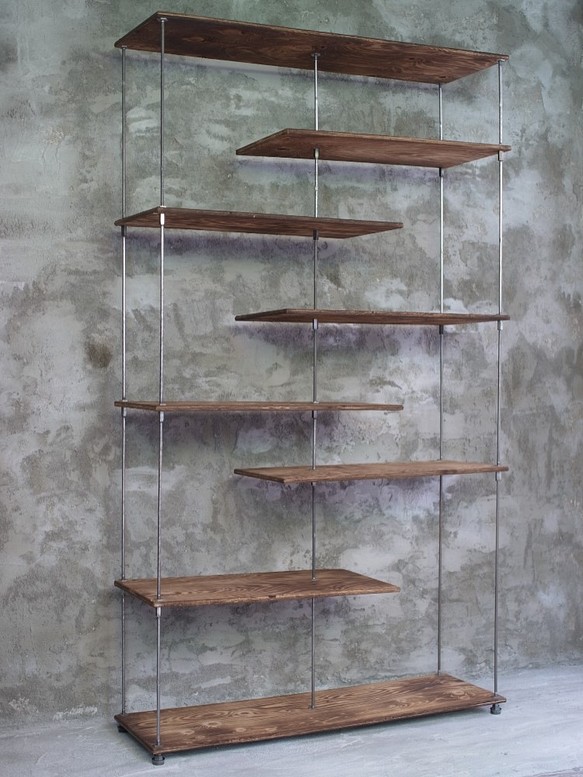 wood iron shelf 1600*910*300 www.cleanlineapp.com