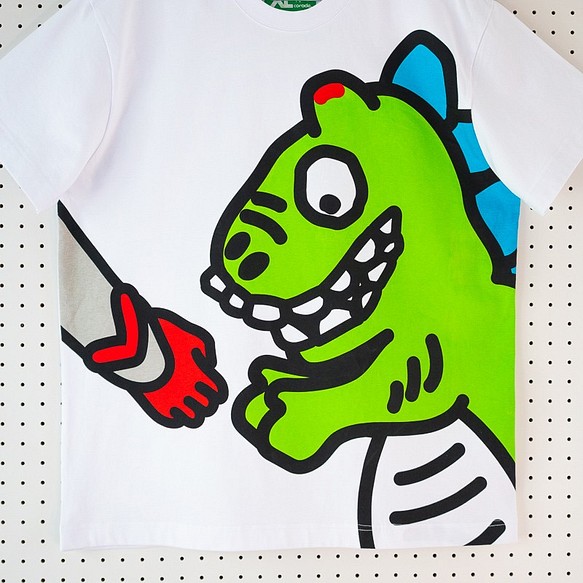 SorsorTシャツ corade握手恐竜Tシャツ 1枚目の画像