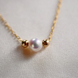 [免運費] Akoya Pearl Baby Pearl Multi-Through Necklace 14KGF 毛衣 / 圓 第1張的照片