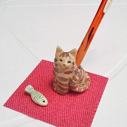 選べる猫のペン立て１頭セット(受注制作) 1枚目の画像