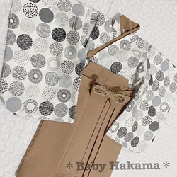 【やや難あり 】handmade baby HAKAMA 80-90cm
