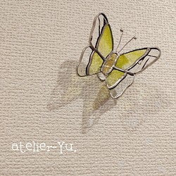 ステンドグラスの蝶々＊キイロ 1枚目の画像