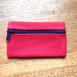 パスケース・コインケース・カードケース <zipper pass case/ pink> 1枚目の画像