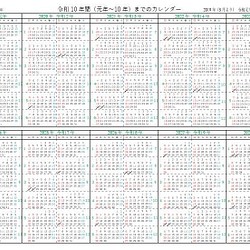 西暦と元号入りカレンダー令和元年 10年までの10年分のカレンダー サイズ カレンダー 空の部屋 通販 Creema クリーマ ハンドメイド 手作り クラフト作品の販売サイト