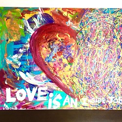 ORIGINALアート 'LOVE is an Inside Job' 1枚目の画像