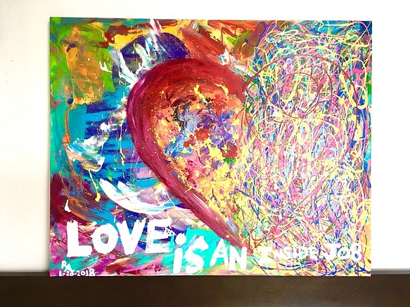 ORIGINALアート 'LOVE is an Inside Job' 1枚目の画像