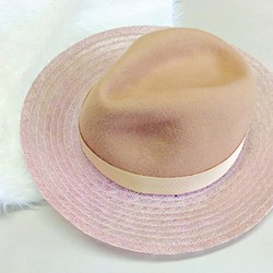 pink×beige hat 1枚目の画像