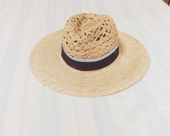 Blue raffia hat - 帽子